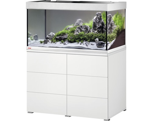 EHEIM proximaTEC 250 aquariumcombinatie inclusief filter, LED-verlichting, verwarming en witte kast.