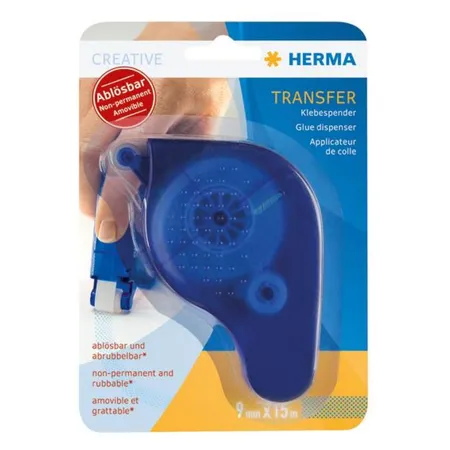 HERMA Klebespender Transfer, ablösbar, blau, 15m