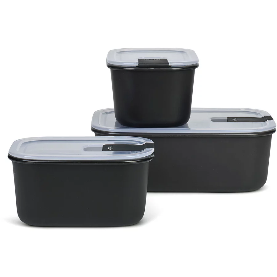 Mepal Frischhaltedosen EasyClip 2x 450 + 1000 ml 3er Set schwarz