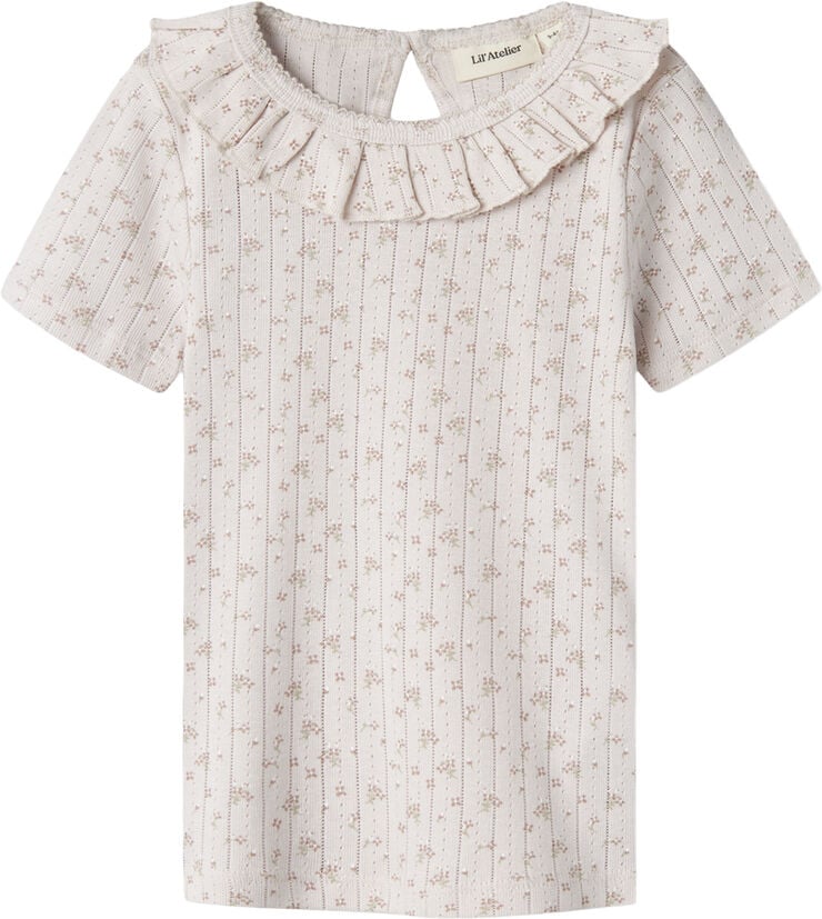 Lil' Atelier NMFRACHELLO DIA SS SLIM TOP LIL Lilac ash