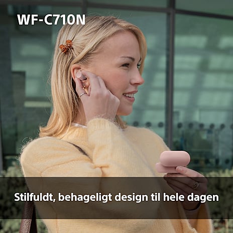Sony WF-C710N trådløse in-ear høretelefoner - lyserød