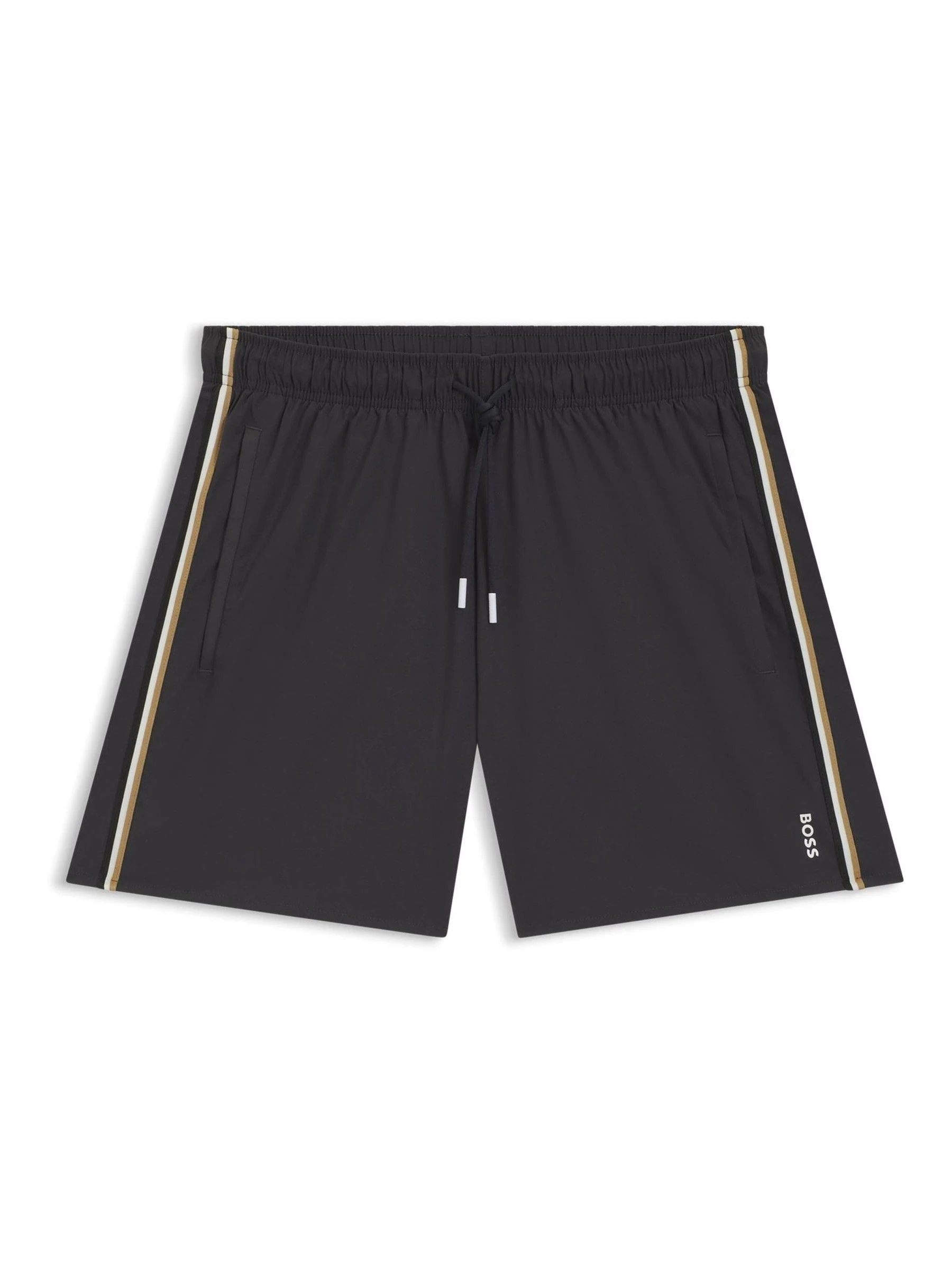 Lichtgrijs - BOSS Iconic Side Stripe Swim Shorts