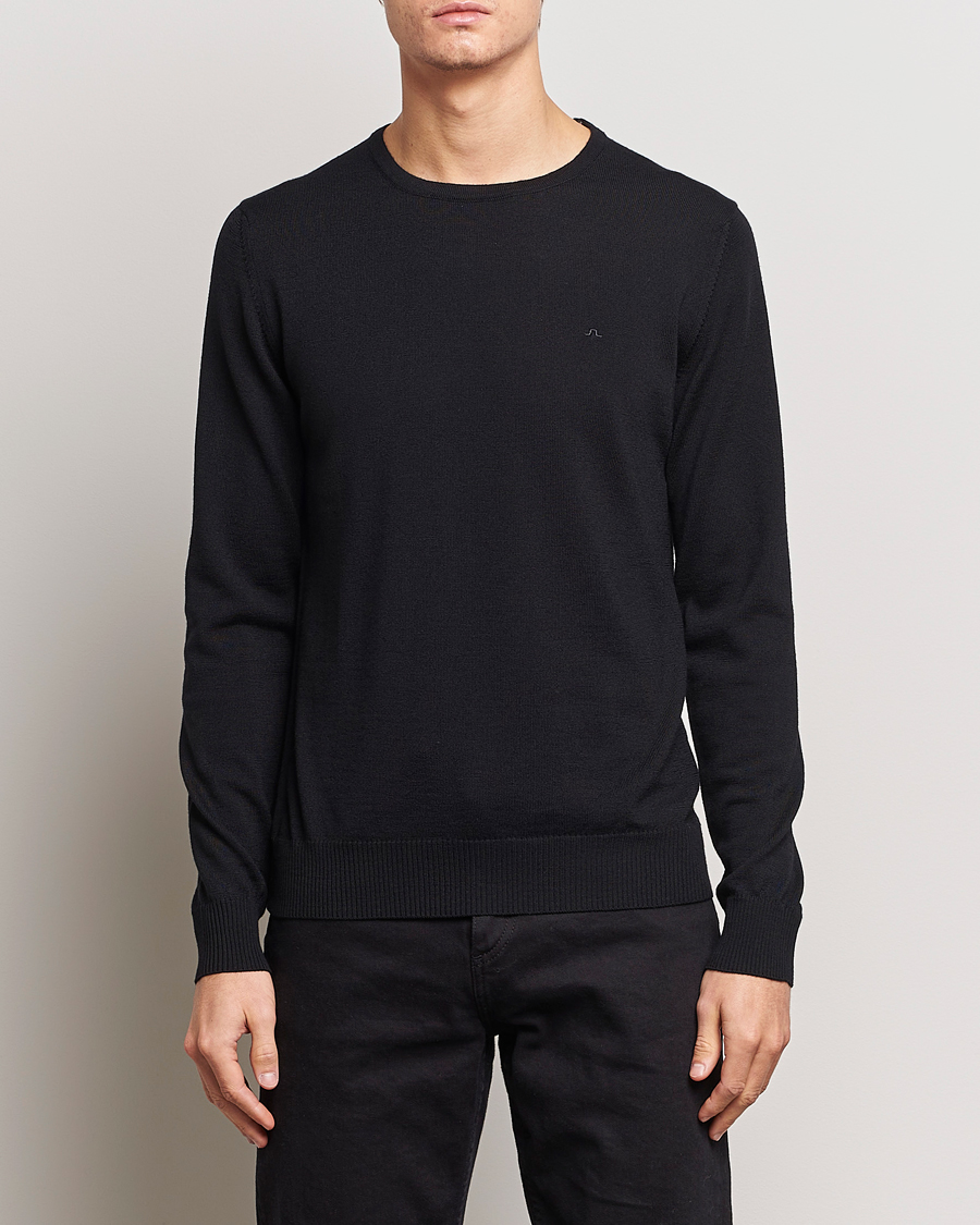 J.Lindeberg Lyle True Merino Crew Neck Pullover Black