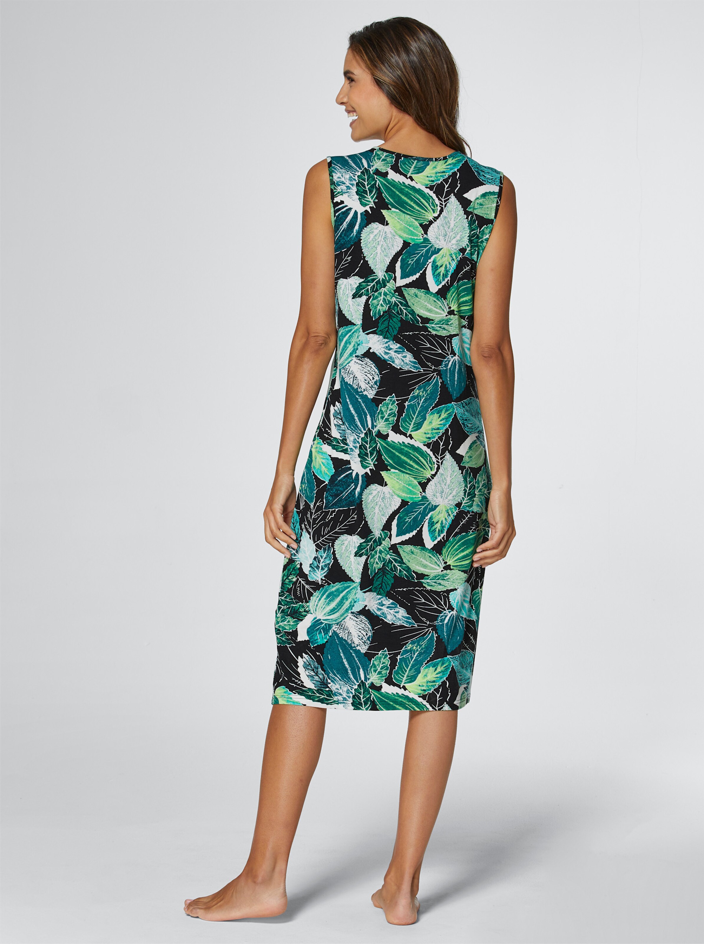feel good Sommerkleid in schwarz-gemustert