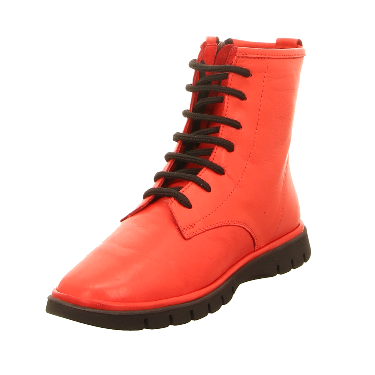 Pölking Schnür-Stiefelette rot