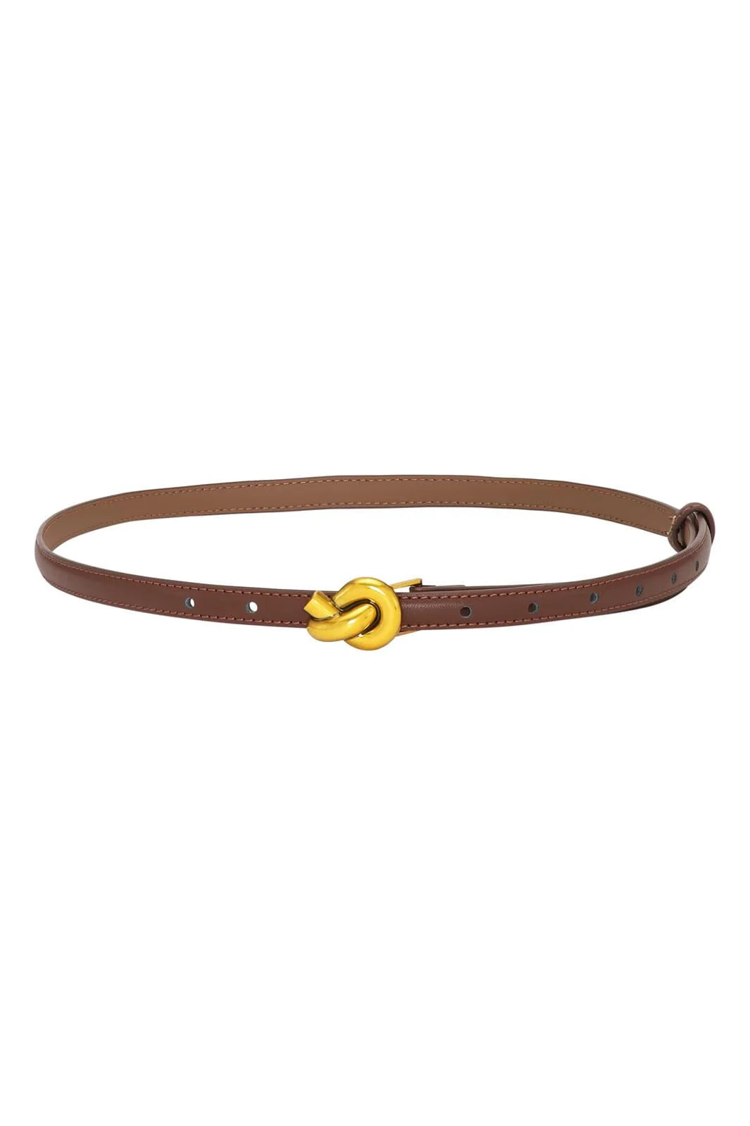 Plissé Copenhagen Knot Belt dark brown