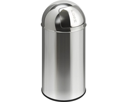 EKO Pushcan 40L roestvrijstalen afvalbak met pushdeksel