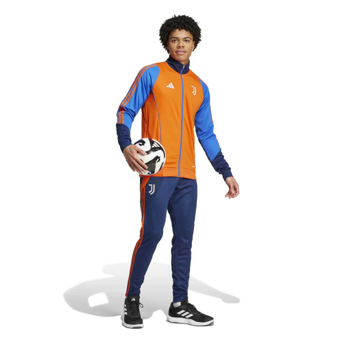 Adidas Juventus Trainingspak Full-Zip 2024-2025 Oranje Donkerblauw Blauw Wit