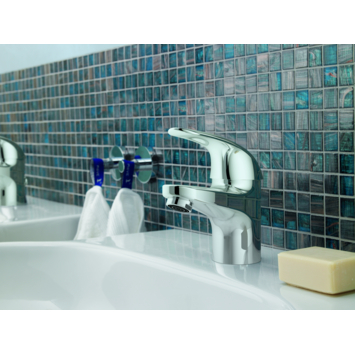 GROHE wastafelkraan Swift S-size met hendel en waste Chroom