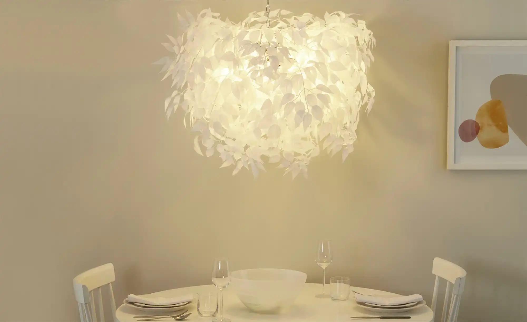 Trio Pendelleuchte, 4-flammig, Kunststoff weiß