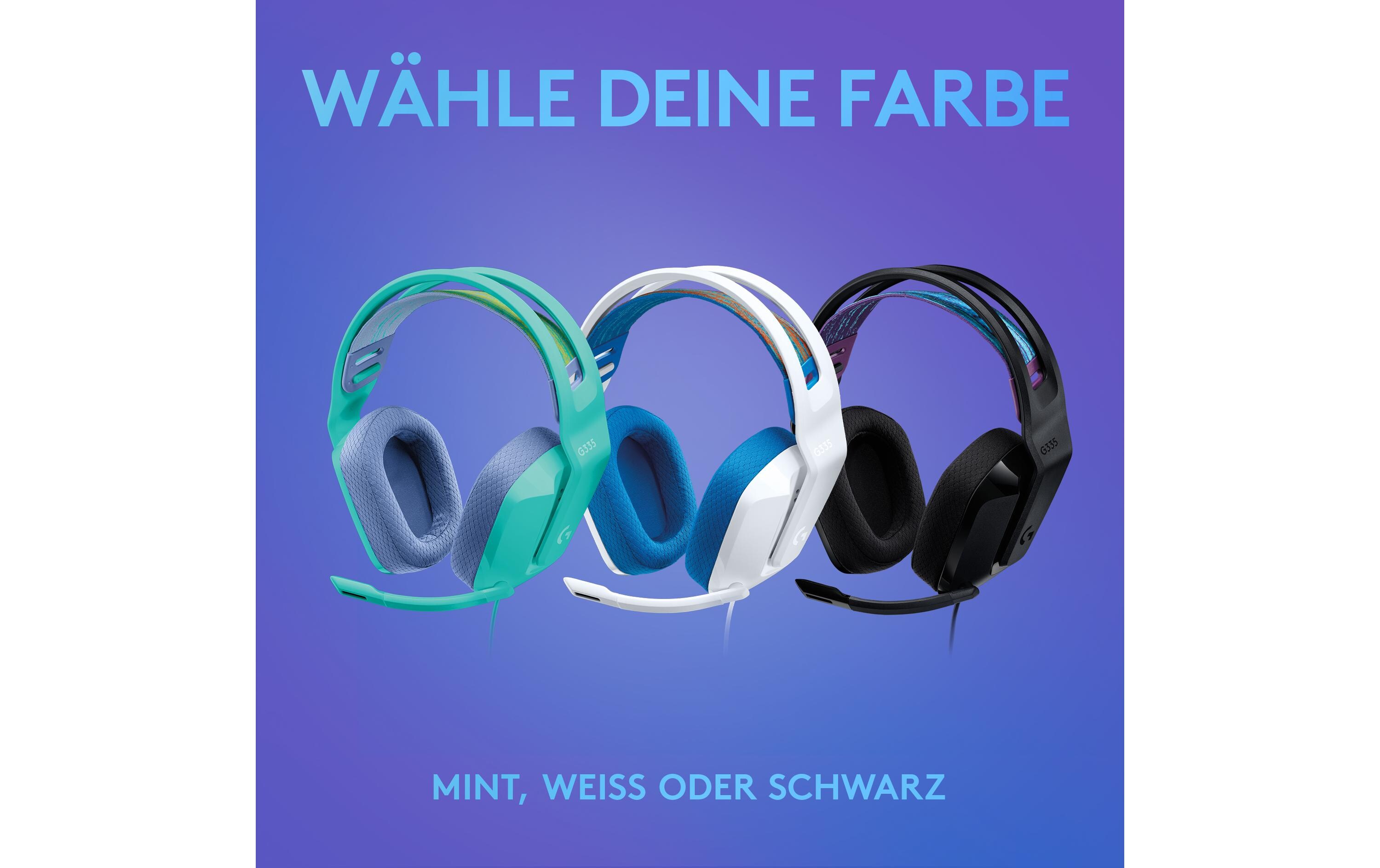 Headset G335 Gaming SchwarzKomfortables Gaming-Headset für PC und Spielkonsolen