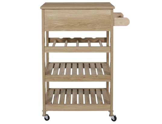 THE HOME DECO FACTORY - Desserte de cuisine 3 plateaux et 1 tiroir saulk en bois - m...