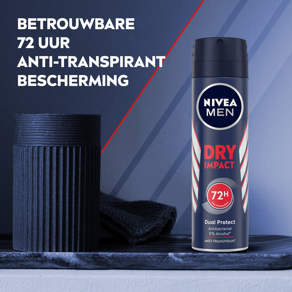 6x Nivea Men Deodorant Spray Dry Impact150 ml