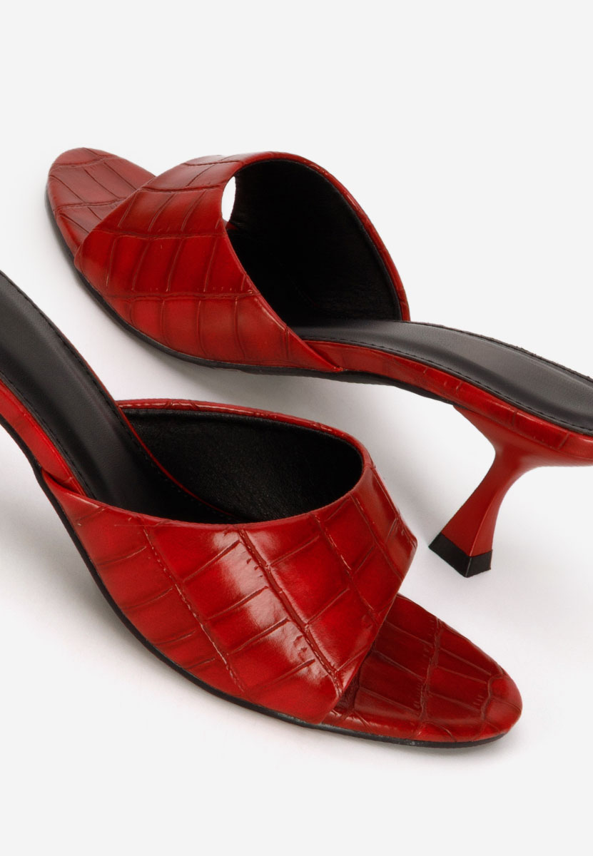 Mules à talon fin bordeaux Iuliania