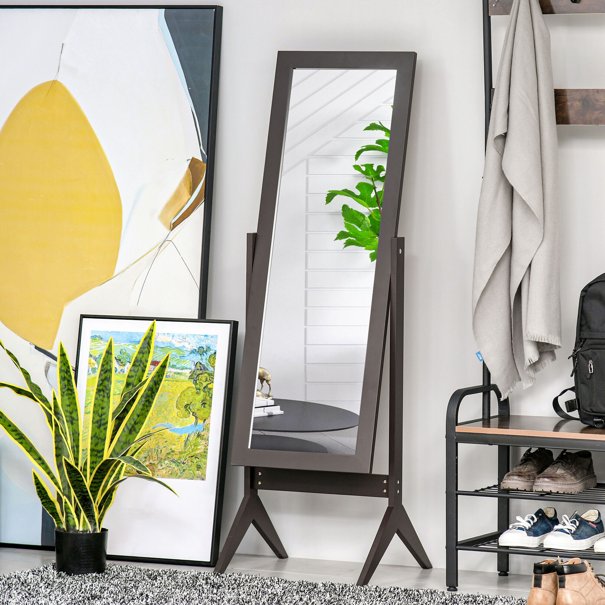 HOMCOM Standspiegel 47 x 46 x 148 cm (BxTxH)