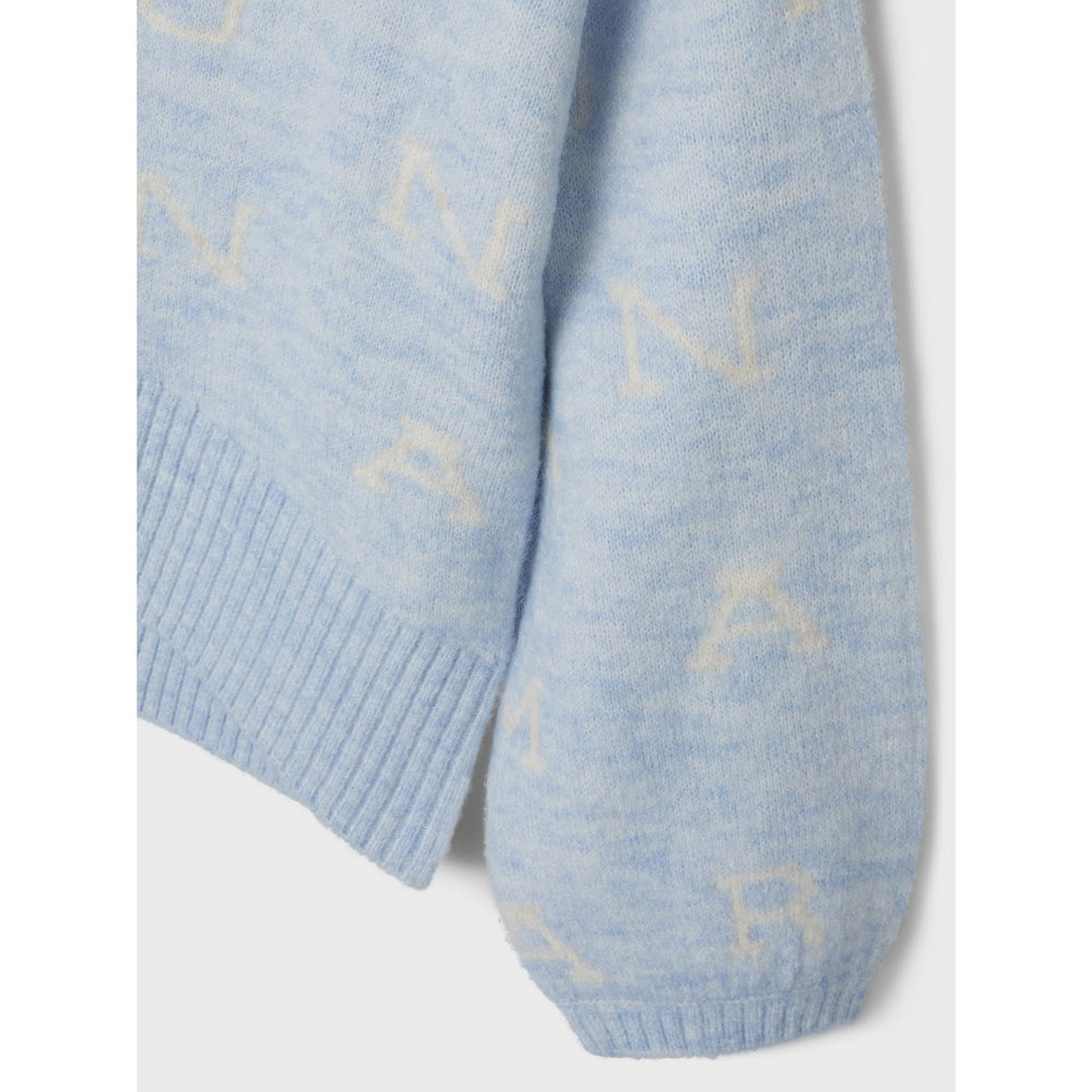 Køb Name It Chambray Blue Melange Neify Oversize Strik Bluse