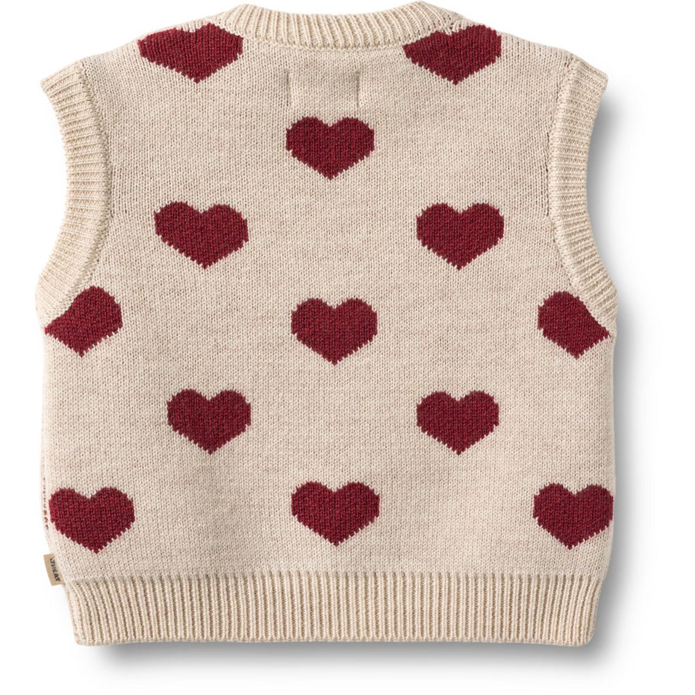 Køb Wheat Offwhite Melange Jacquard Vest Gaby