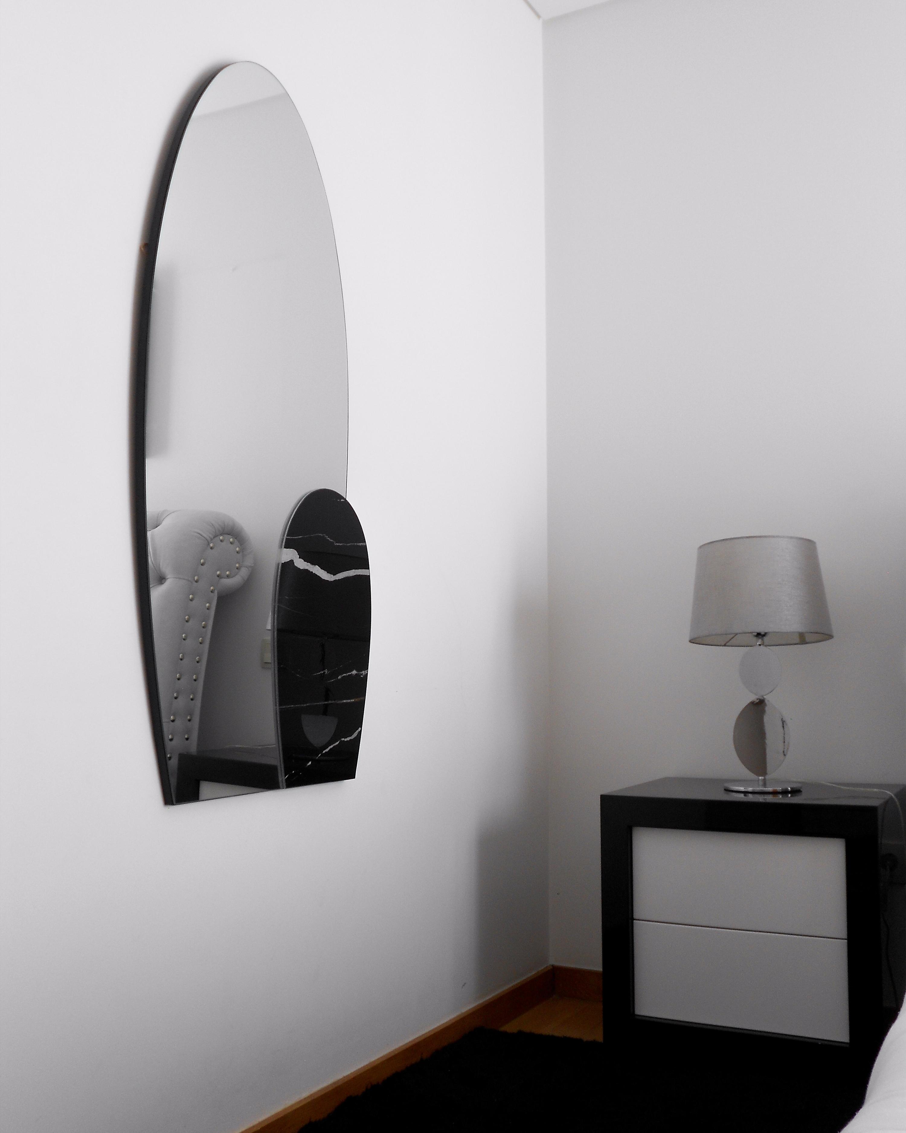 Wandspiegel VIERZON 58 cm 120 cm Zwart