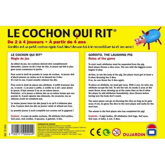 Jeu de société le cochon qui rit