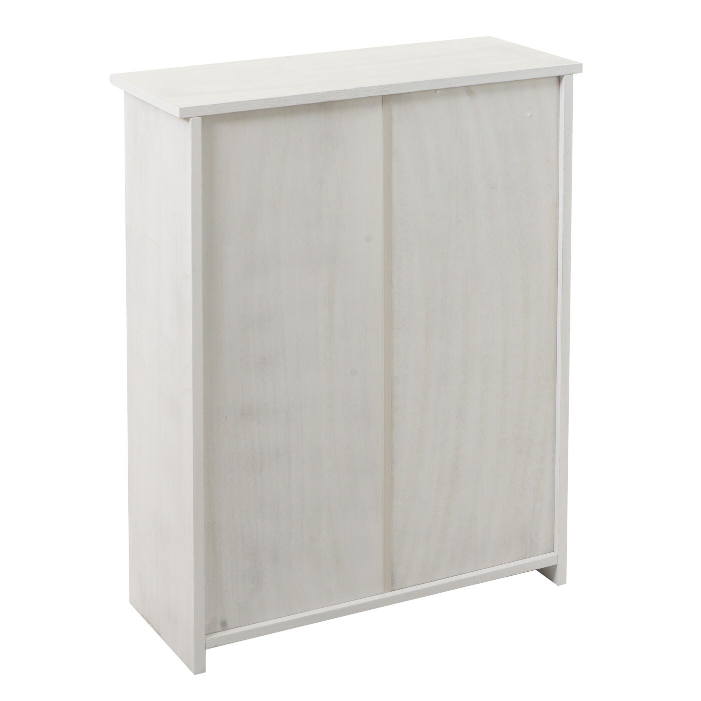Schuhkipper MCW-K45, Schuhschrank Schuhregal, 81x60x25cm 2 Klappen, MDF aus Paulownia ~ shabby weiß