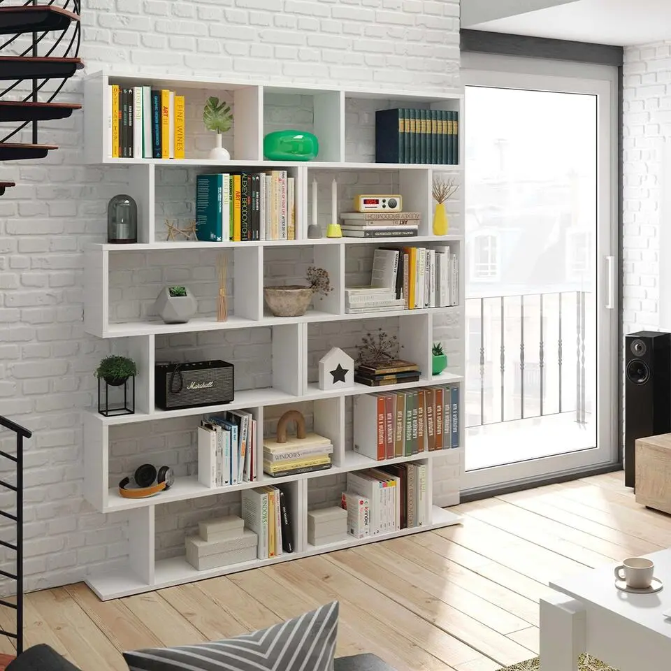 CALICOSY - Boekenkast ATHENA - Wit - 192x80x24 cm