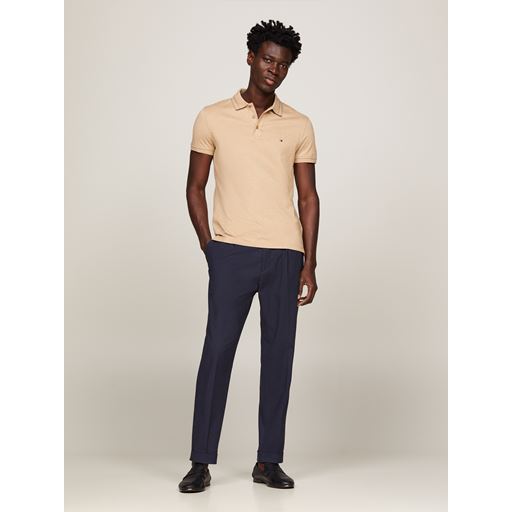Tommy Hilfiger Pretwist Mouline Polo, Dark Dune/White, 3XL