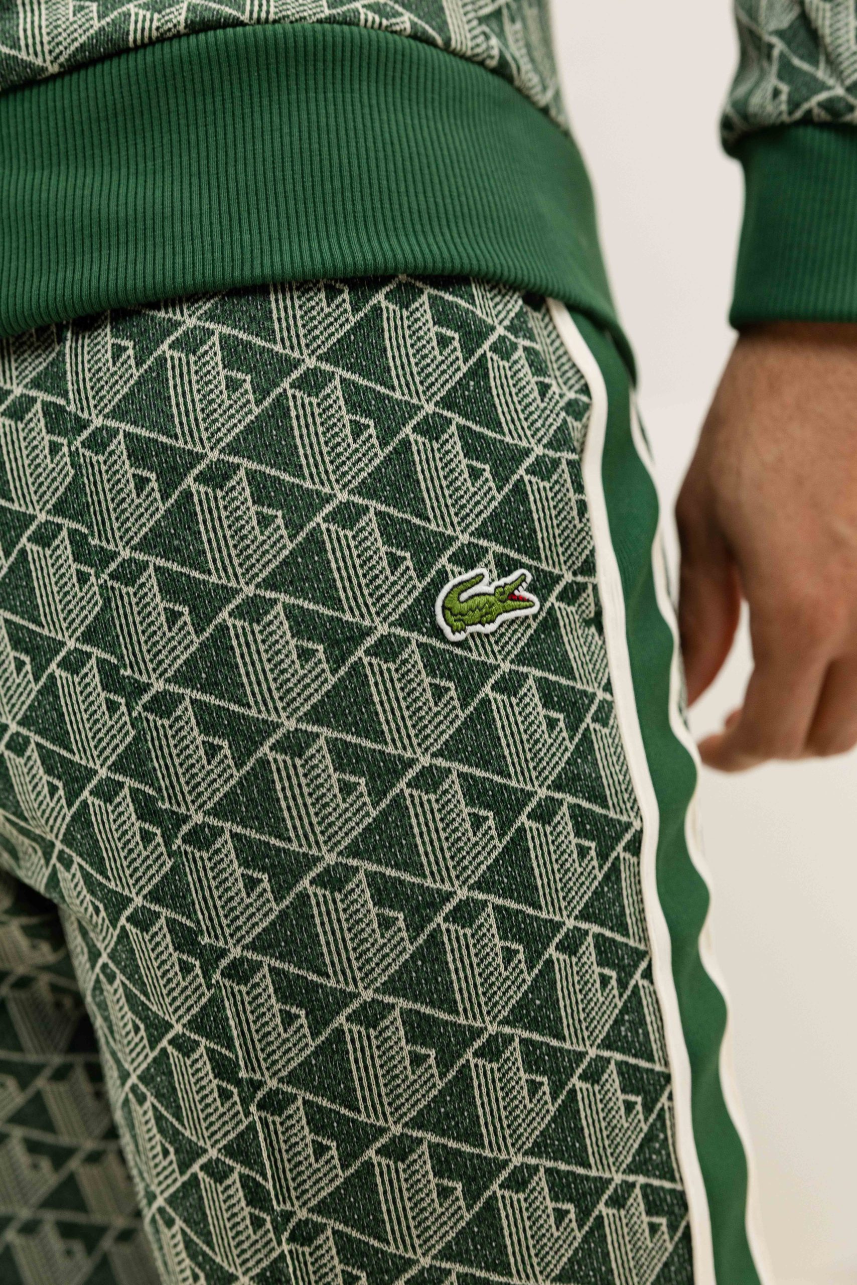 Lacoste Paris Jacquard Trainingspak Heren Groen