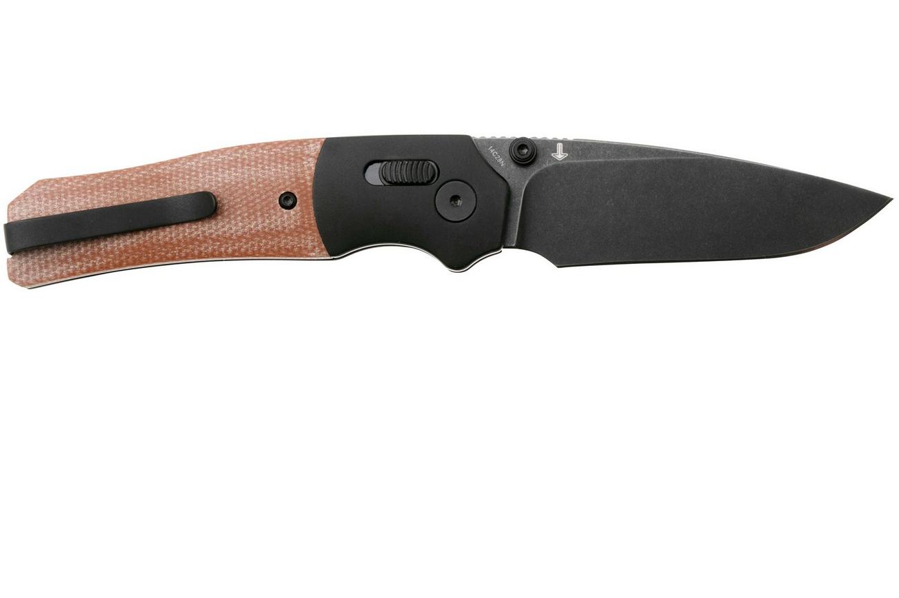 QSP Knife Vault QS157-C2 Dark Stonewashed Tan Micarta, zakmes, Jacob Lundquist Design