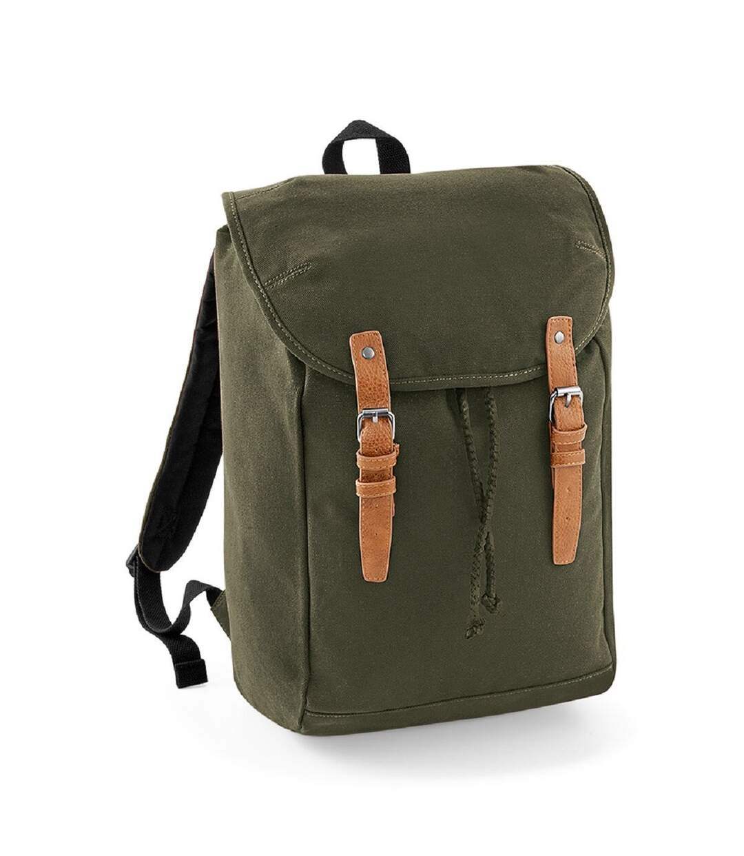 Sac à dos toile - look rustique vintage - vert army - QD615