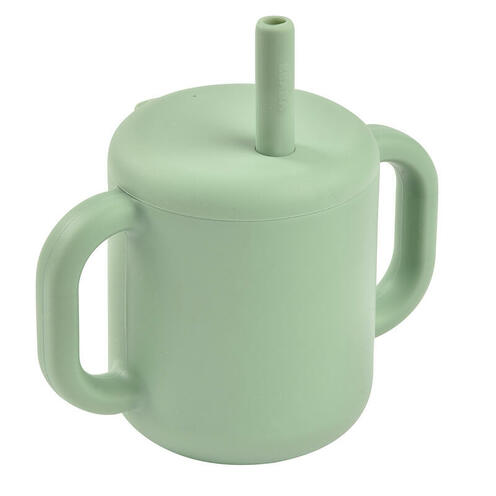 Tasse avec Paille Silicone Sage Green - BEABA