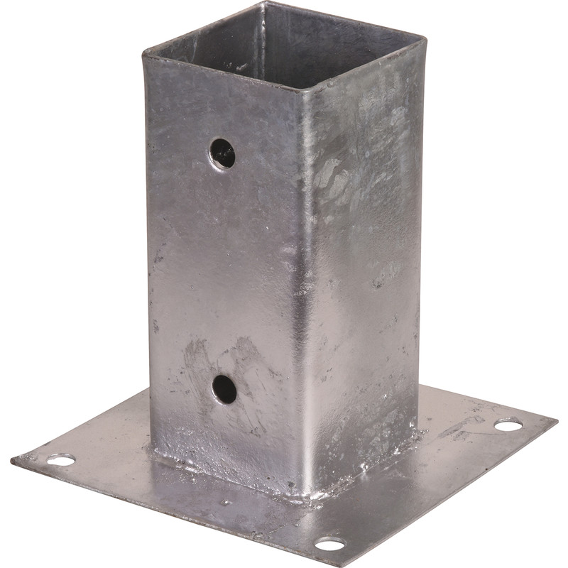 Paalhouder met plaat 71x71mm