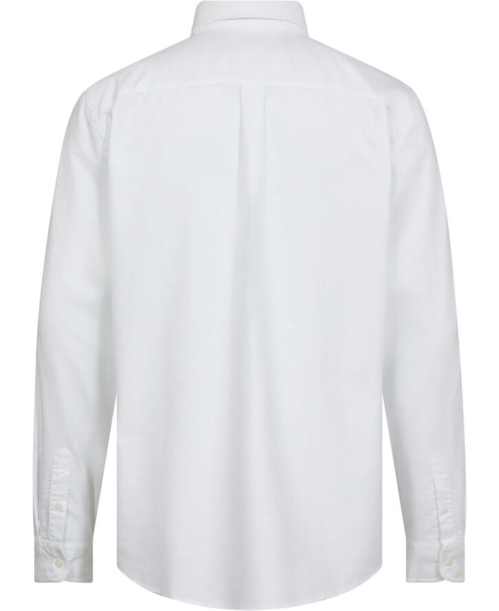 Lyle & Scott Tonal Eagle Plain Oxford Shirt 626 white