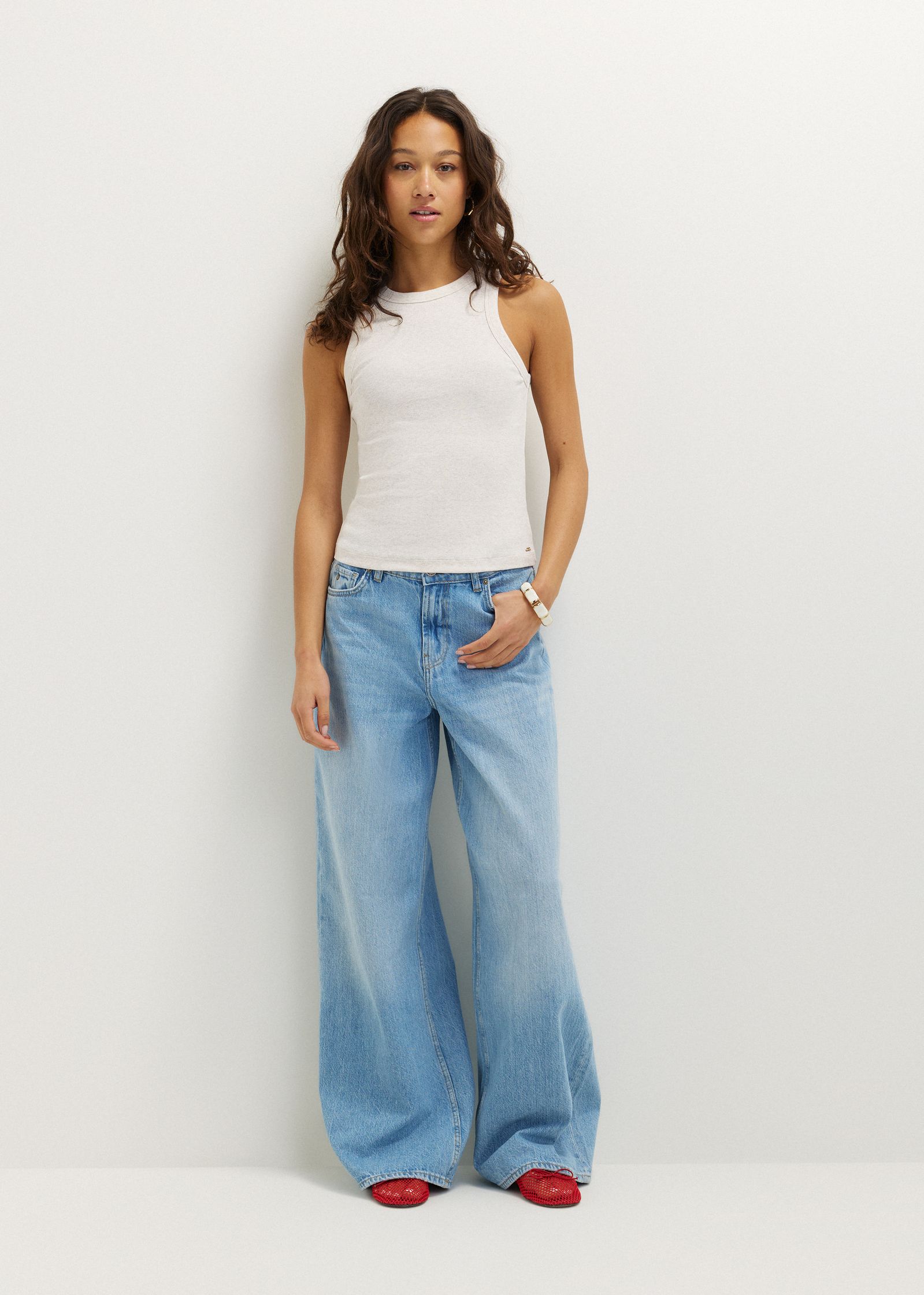 Singlet met rib