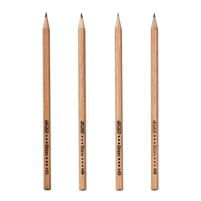 Herlitz Bleistifte Skizzo natur HB 4 Stück FSC