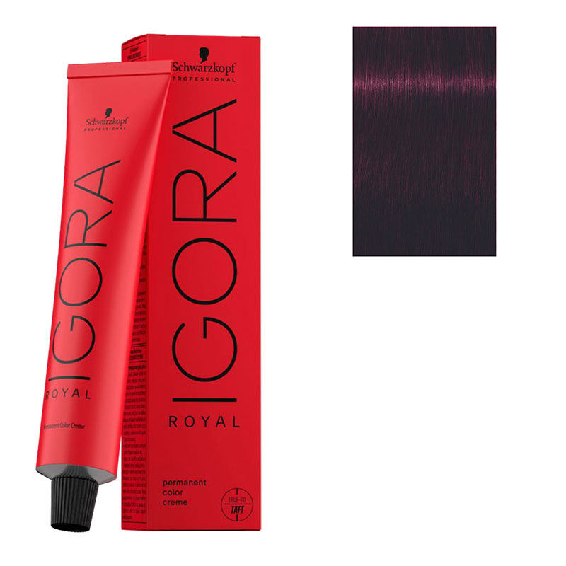 Coloration permanente Igora Royal 4-99 châtain violet extra