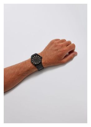 Montre Nixon Sentry Noir Matte / Or / Bracelet Cuir