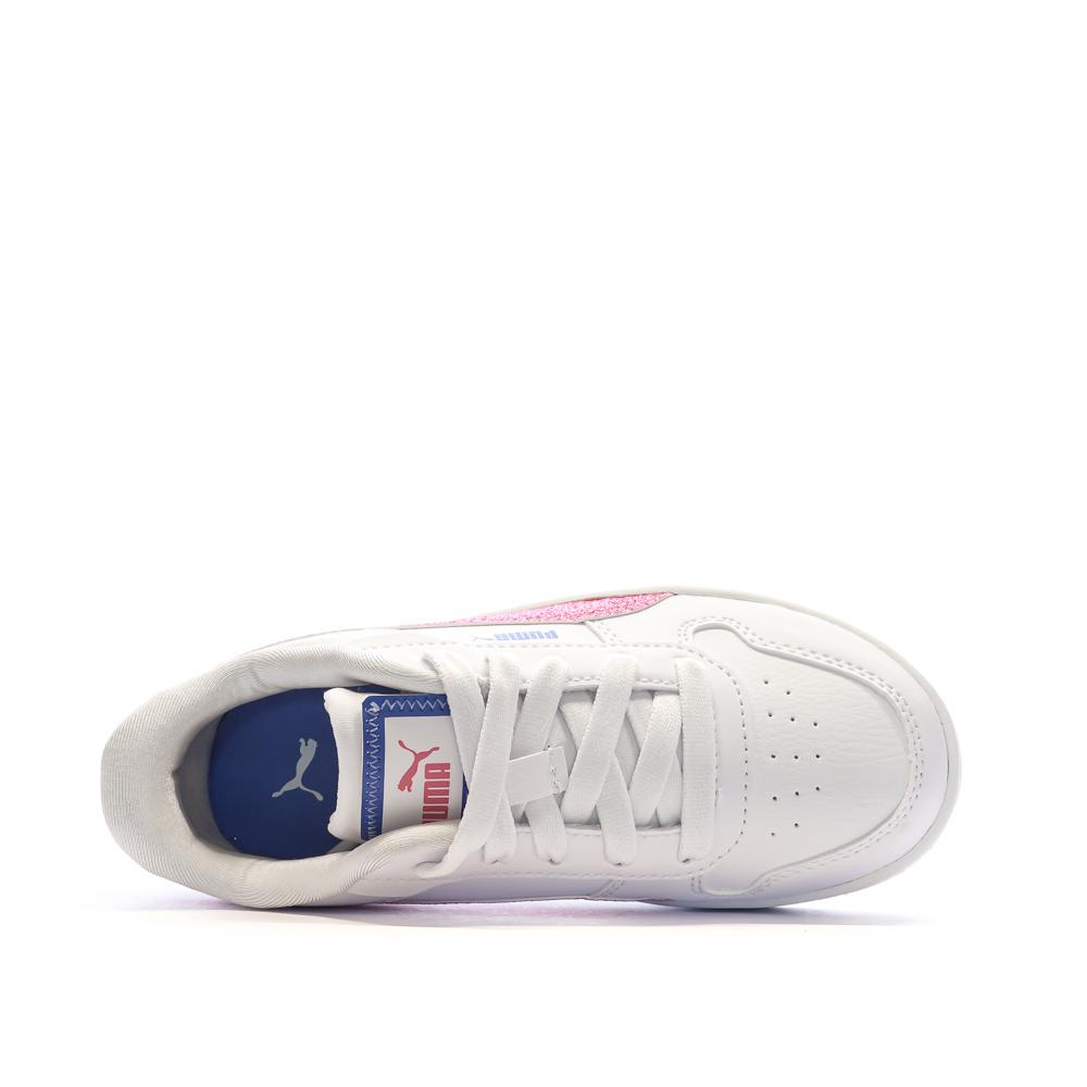Puma Baskets Blanches/Roses Fille Puma Carina