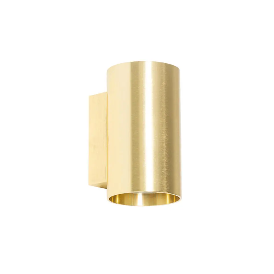 Qazqa wandlampen sandy goudkleurig gu10