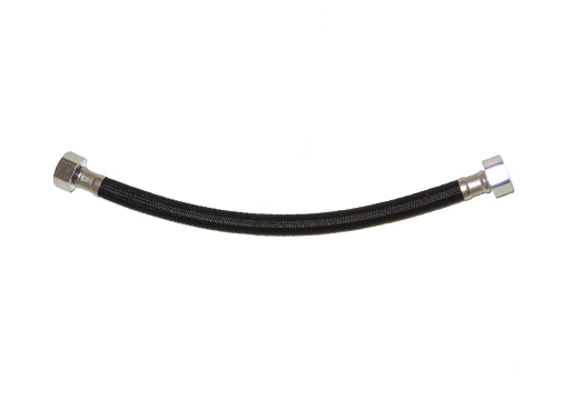 Saniclear Talpa aansluitslang chroom / zwart 30cm 1/2