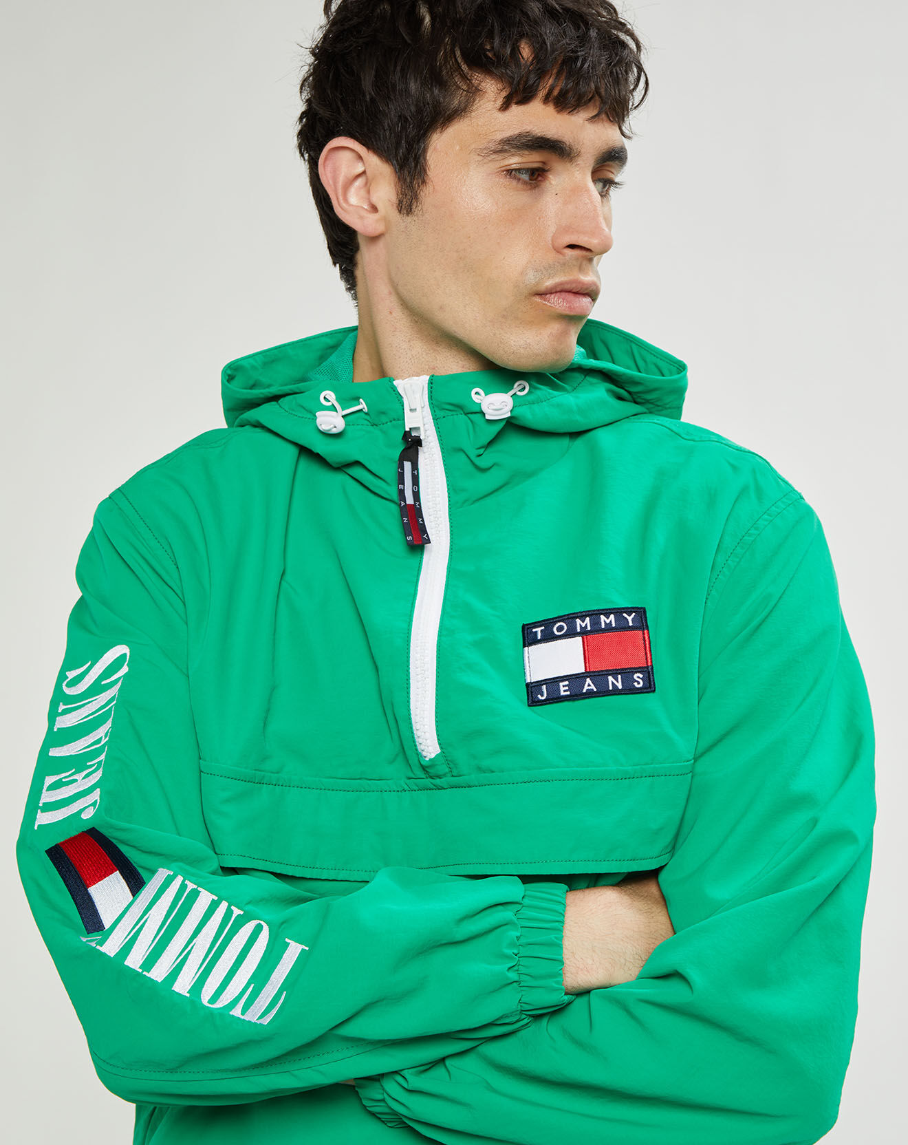 Tommy Jeans Coupe-vent Chicago Popover vert