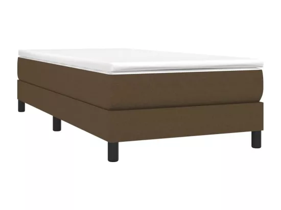 Sommier à lattes de lit Marron foncé 100x200 cm Tissu