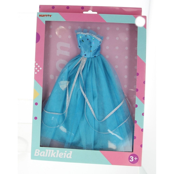 Besttoy - Modepuppenkleidung - blaues Prinzessinnenkleid