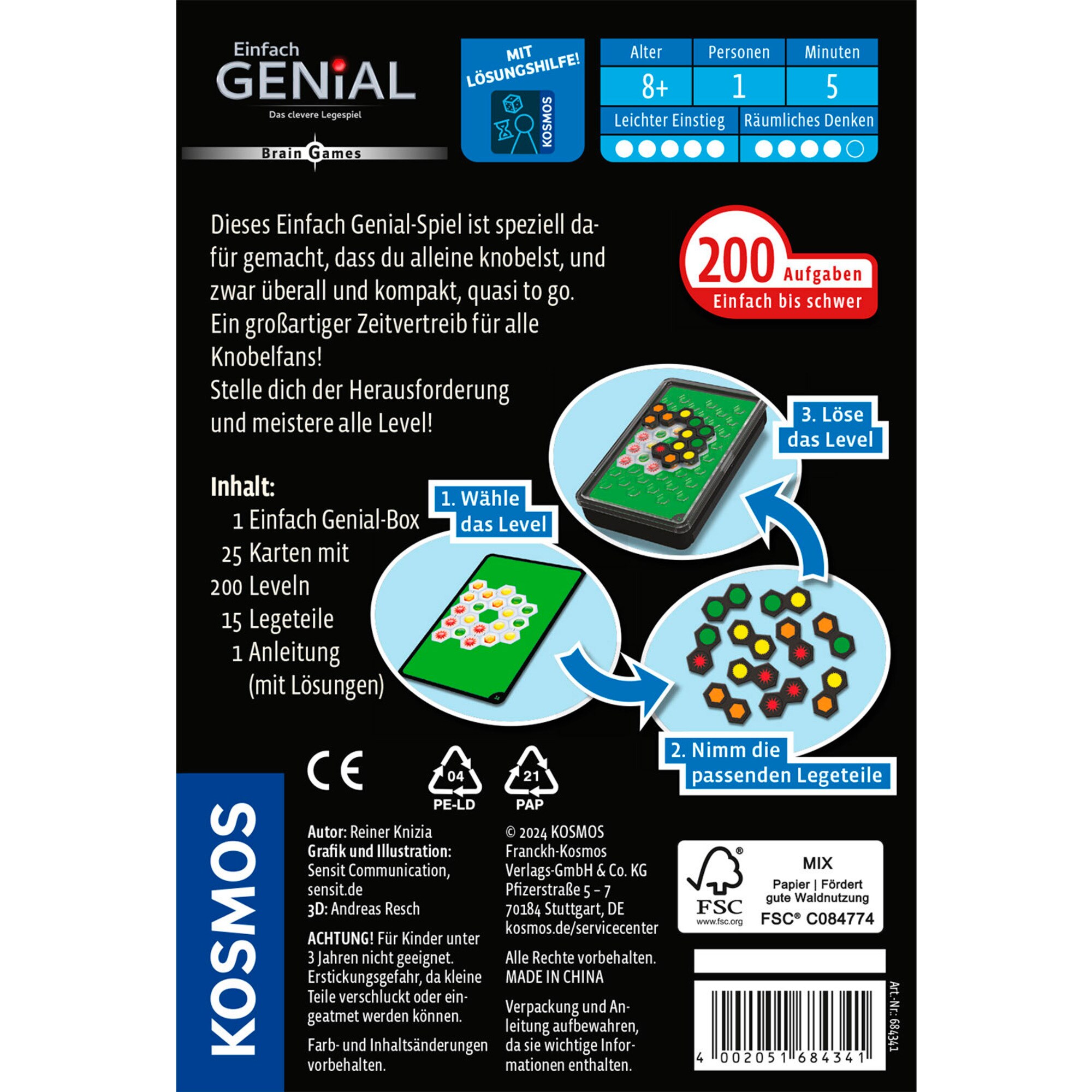 Kosmos Rätselspiel Einfach Genial Brain Games