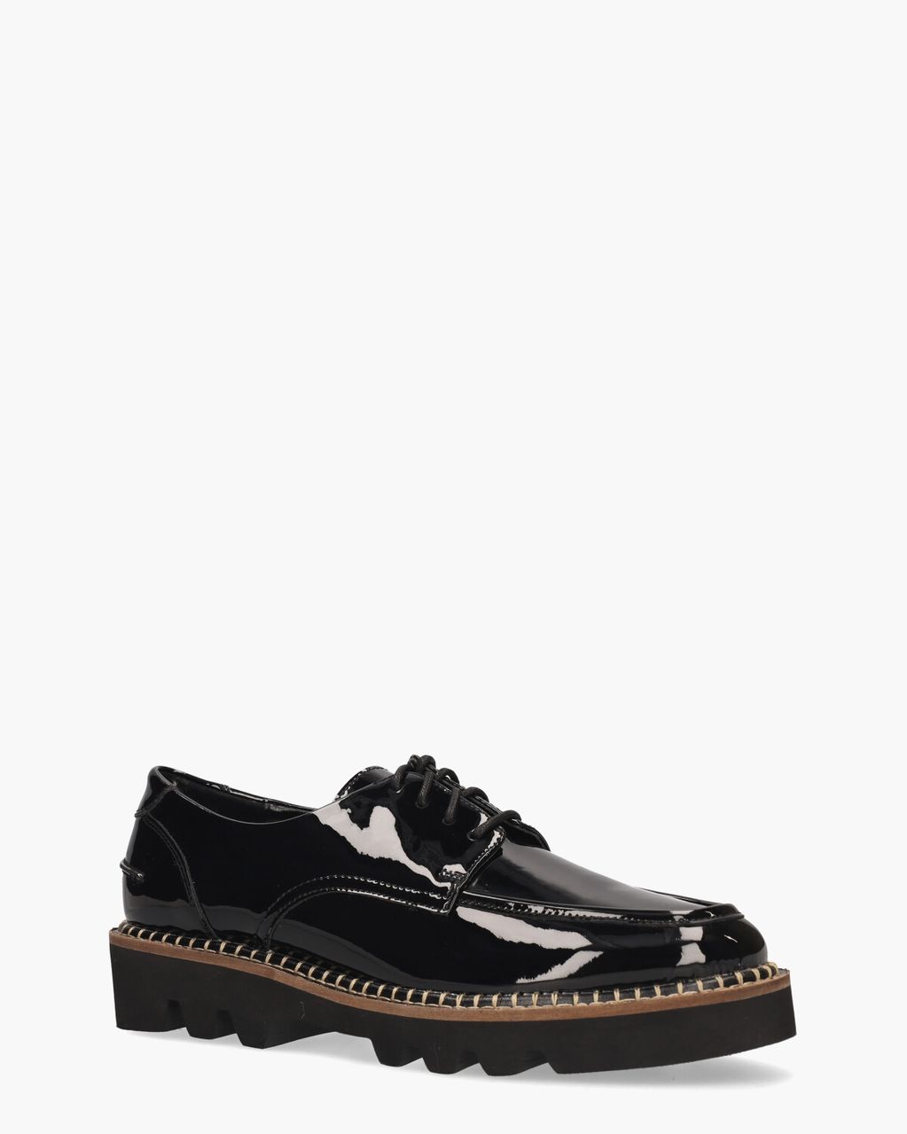 Di Lauro Vilene Zwart Dames Veterschoenen