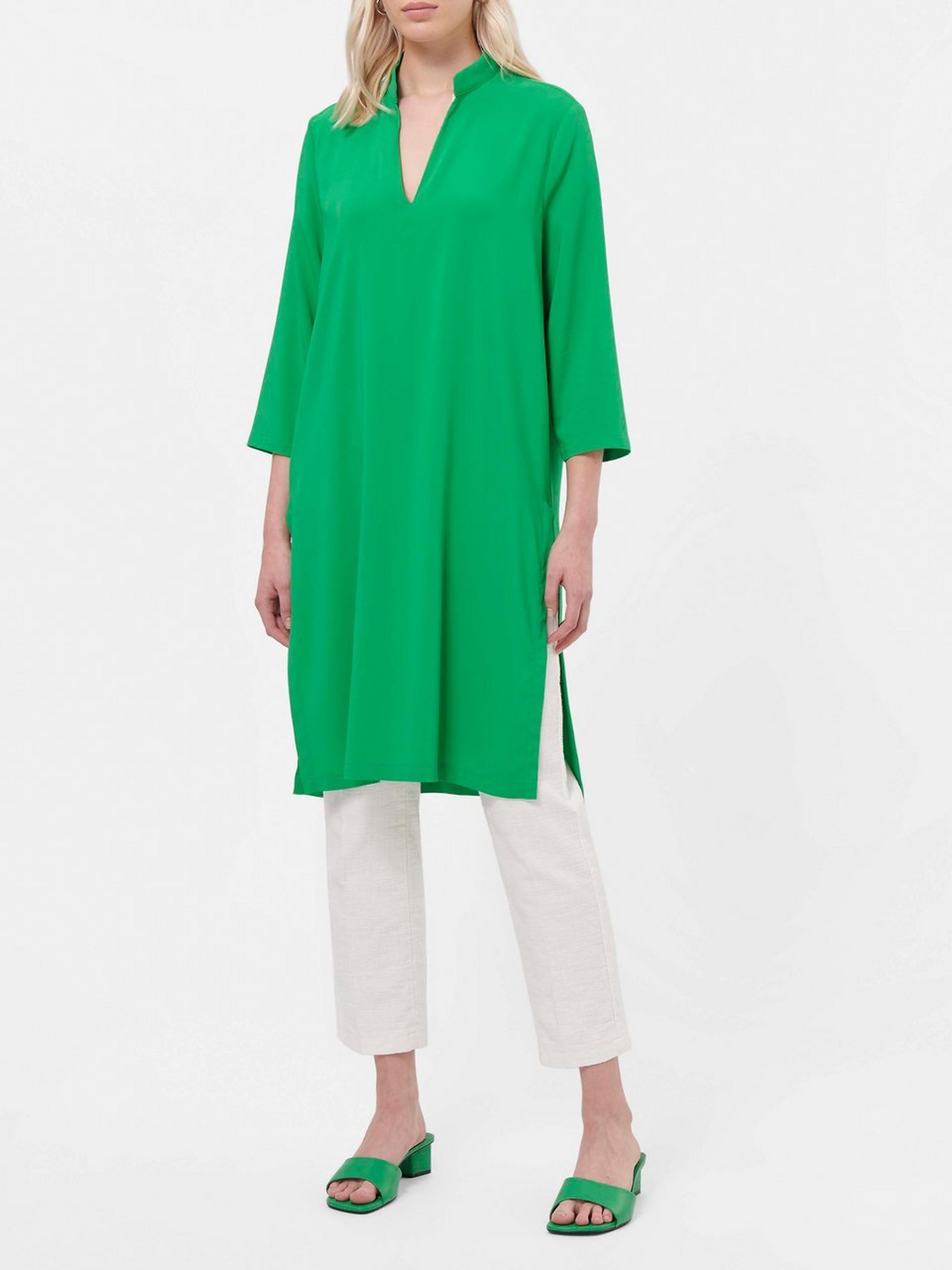 Long-Bluse mit 3/4-Arm