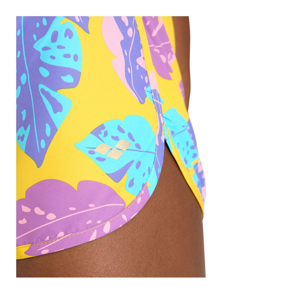 Arena ALLOVER - Short de bain Femme lily yellow multi