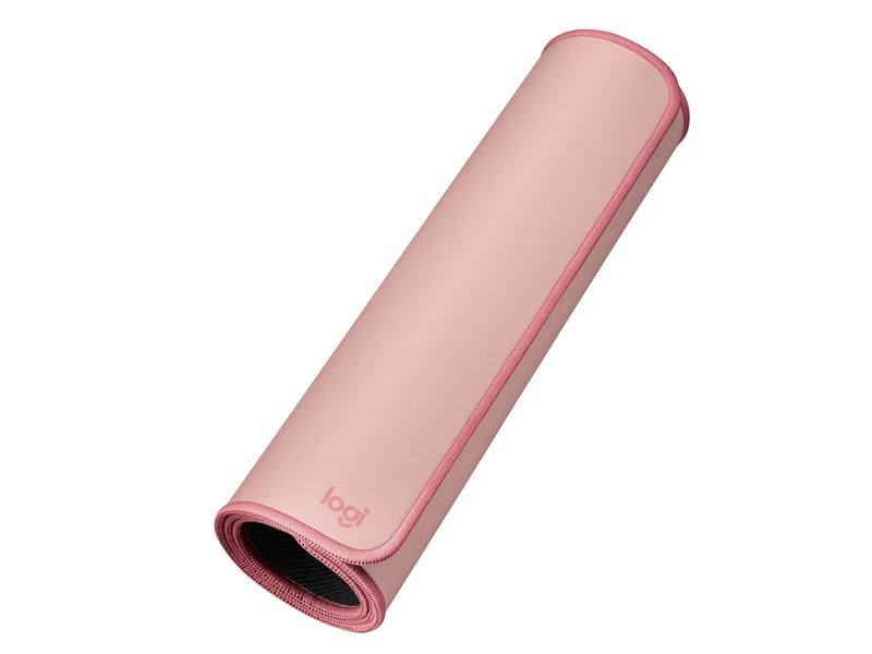 Logitech Mausmatte Desk Studio Series Rosa Elegantes Deskpad aus recyceltem Polyester