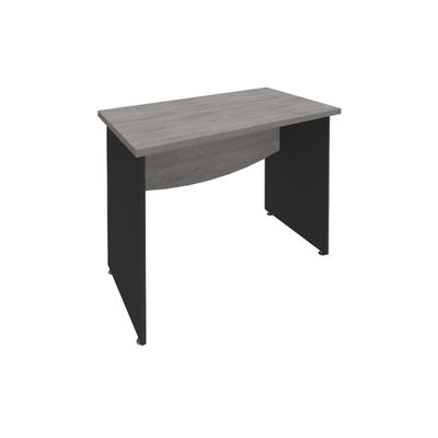 Bureau droit DUAL - L80 - Pieds Anthracite - plateau imitation Chêne gris