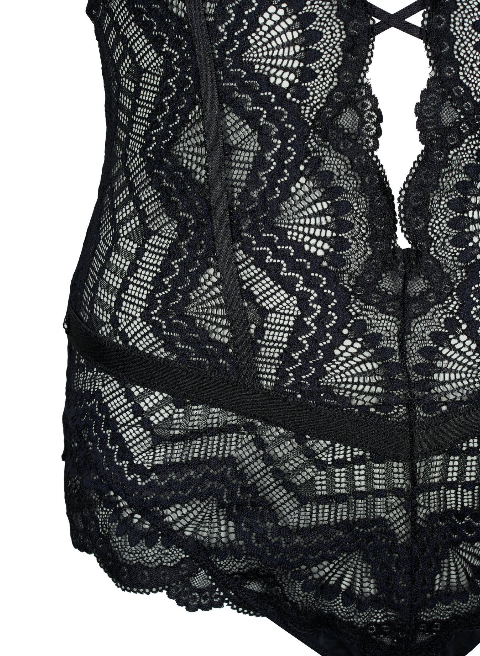Zizzi stringbody CAETTA zwart