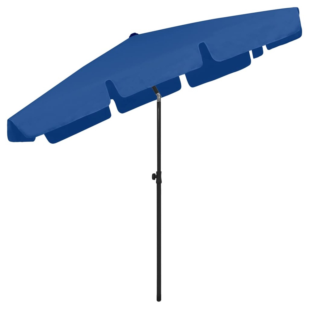 Parasol de plage 200 x 125 cm bleu